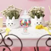 Lagerung Flaschen Hochzeit Candy Jar Glas Schüssel Hause Deckel Halter Container Desktop Cookie Kanister Küche Liefert Mit