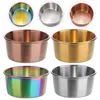 Bakningsverktyg 4 PCS Sauce Plate Dip Cups Rostfritt stål Bowl Appetizer Dipping Bowls Plates och krydda rätter små