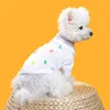 Одежда для собак, рубашка-поло, пляжная блузка для средних и больших собак, ткань с вышивкой по номеру