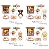 Rattles Mobiles Bite Bites 5pcset TROE Mobile Rattle Safe Pram Crib Ring DIY Animal Crochet Music For Borns Gift Strollertoy 230901