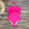 Costume da bagno da donna senza spalline senza schienale monopezzo appeso al collo commercio estero costume da bagno sexy tinta unita bikini a vita alta estivo