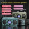 Draagbare luidsprekers F28 Bluetooth 5.0 FM-radio Muziekspeler Draadloze luidsprekers voor buiten Mini draagbare MP3 Walkman-kwaliteit LED-monitor Klokklankkast HKD230904