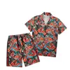 Hommes chemises décontractées ensembles été survêtement ensemble mode manches courtes Bowling Hawaii bord de mer concepteur plage chemises Suits295V