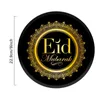 Ensembles de vaisselle 48 pièces, ensemble de vaisselle Eid Mubarak, bonheur musulman, assiettes à Dessert, tasses, fourchettes et serviettes pour 8 invités, fête 230901