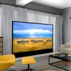 4K 16:9 Electric Motorized Floor Rising Projector Projection Screen Black Crystal ALR Screen For Long Throw Projector