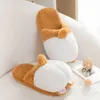 Slippers Kawaii Plush Corgi Ass Slippers Cute Color Spring and Autumn Adult Shoes Doll Female Indoor Household Supplies 230901