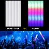 Andra evenemangsfestleveranser 12153060pcs Glow Sticks Bulk Färgglad RGB LED -skum Stick Cheer Tube Dark Light For Xmas Birthday Wedding 230901