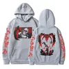 Hoodies Nowe anime czarna koniczyka z kapturem śmieszne manga asta graficzny druk bluzy męskie harajuku vintage swobodne, ogólnopolowe pullover unisex LST230902