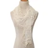 Szaliki eleganckie kobiety długie szalik haft kwiecisty szydełkowy koronkowy szal szal szaliki moda lolita księżniczka słodka beżowa szalik 230904