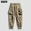 Pantaloni da uomo Cargo Uomo Casual Hiphop Multitasche Pantaloni maschili Pantaloni sportivi Streetwear Pantaloni tattici da pista Khaki Camouflage 230904