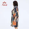 Basic Casual Jurken Astrid Damesjurken 2023 Oversized Contrasterende Kleurenprint Losse Dames Midi Feestjurken Uitlopende Mouwen Kantoor Dameskleding LST230904