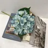 Decoratieve bloemen Kunsthortensia 2-bladige nepbloem Plantenset Bruiloft rekwisieten Meerkleurig Enkel gesimuleerd