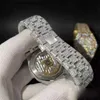 Designer Watches Pass Stones Diamond Moissanite Styles Silver Version Test Rose Gold Quality Mechanical Eta Movement Luxury Full Iced Out 2-tone Shiny Watch