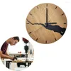 壁の時計クリエイティブオールドウッドパターンスプリットグレインクロックミュート12インチ30cmリビングルームデコレーションオフィスハンギングペンダント