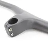 Bike Handlebars Components est Mountain bike glossy matt 3K full carbon fibre bicycle handlebar and stem integrated MTB bar -17 degrees angle Free ship 230904