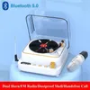 Taşınabilir hoparlörler mini bluetooth hoparlör retro vinil kayıt çalar taşınabilir fm radyo karaoke mikrofon ses kutusu stereo müzik çalar eller bilgisi arama hkd230904