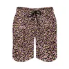 Shorts pour hommes Summer Gym Rose et Or Léopard Sports Fitness Animal Print Graphic Beach Pantalon court Vintage Maillot de bain à séchage rapide