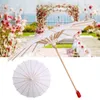 1pc مظلة الورق الأبيض DIY مصنوعة يدويًا بالورق الزيتي المظلة الورقية المظلة المظلة على الجدران على الجدران