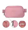 Luxury Lu Fanny Pack överallt Belt Bag Designer Bum Chest Yoga Bag Bumbag Nylon Womens Mens Outdoor Fleece Shoulder Crossbody Midjeväskor med varumärkeslogotyphandväska