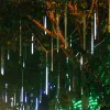 Grande atacado 60 ~ 100cm Luz de chuva de meteoros Ornamento de NatalLight Fairy Wedding Flash LED LL