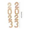 Dangle Küpeler 1 Çift Sayı Moda Rhinestone 2023 Kadınlar için Dalda Kızlar Parlak Kristal İşaret Takıları