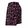 Short de bain pour hommes, rose et noir, girafe hawaïenne, imprimé animal, séchage rapide, course à pied, qualité de surf, grande taille, plage