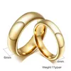 Simple Gold Plated Unisex Band Rings for Couple Fashion Women Men Wedding Engagement Lover Finger Rings Jewelry Accessories28196770919