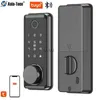 Dörrlås Tuya Bluetooth Mobile Unlock FingerPrint Smart Door Lock Magnetic Password Temporary Keyless Entry Electric Lock Support Gateway HKD230903