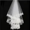 Cheap Bridal Wedding Veils Short White Ivory Bridal Veils Sequined Lace Appliques Sequin Tulle Wedding Veils240s