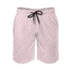 Pantaloncini da uomo Linee nordiche Bordo rosa Stampa natalizia Hawaii Beach Modello da uomo Running Surf Comodo costume da bagno regalo