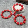 Charm-Armbänder, modisches einfaches Zinnober-Armband, rotes Sechs-Charakter-Mantra, buddhistische Perlen, religiöser Glücksreichtum, Schmuck, Geburtstagsgeschenk