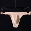 Underpants Seamless Thongs Men's Sexy Low Rise Stretchy Briefs Breathable Thong T-Back Underwear Mens G-strings Pouch Bikini2084