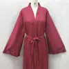 Etniska kläder muslin abayas för kvinnor dubai musulmane cardigan abaya kalkon islam arabiska muslimska långa blygsamma klänningar longue femme