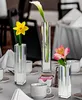 Vases Vas bunga persegi kristal vas tunggal dekoratif pour untuk tengah meja pernikahan acara pesta aksen Dekorasi Rumah 230904
