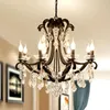 Pendant Lamps Chandelier Modern Crystal Black Luxury Lustre El Chandeliers Home Decor E14 Led Lights