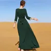 Ethnische Kleidung, luxuriöse Kaftan-Kleider, muslimische Abaya, Dubai-Stickerei, elegantes Langarm-Islam-Türkei-Jellaba-marokkanisches Kleid für Frauen