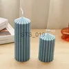 Andra hälsoskönhetsartiklar 3D Tjock randcylindrisk ljusform Stor toppade grova tänder Cylindrical Plastic Mold Diy Handmade Candle Making Supplies X0904