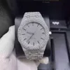 Top Clone AP Diamond Diamonds Watch Pass Test Kwarc Ruch VVS Out Sapphire Ograniczona sprzedaż VVS MOISSANITE WATM AUTOMATYCZNY Srebrny Test Diamentowy Test 90