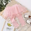 Trousers Baby Girls Spring Autumn Winter Mesh Tutu Skirts Pants Leggings Kids Children Fake 2pieces Pant Birthday Princess Clothes