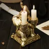 Candle Holders Southeast Asian Style Light Luxury Resin Elephant Holder Living Room Dining Decoration