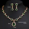 Charme Pulseiras Emmaya Chegada Verde Waterdrop Aparência Zircônia Encantadora Traje Acessórios Brincos e Colar Conjuntos de Jóias 230901