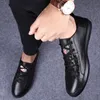 Kleidschuhe Mode Herrenschuhe 2023 Frühling und Herbst Schwarzes Leder Große Größe Hohe Qualität Marke Formal Lace Up Casual 230901