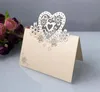 Autres fournitures de fête d'événement 2550100pcs s Love évider carte de siège laser évidé mariage banquet décoration anniversaire 230901