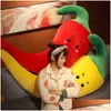 4065Cm Cartoon Simation Li Cuddle Cute Stuffed Pepper Doll Large Soft Vegetable Pillow Bed Sofa Cushion Room Decor J220729 Drop Delive Dhhrw