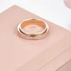 Designer Piage Rotating Ring Luxury Top S925 Sterling Silver Feminin och Versatile Light Liten utsökta högkvalitativa tillbehörsmycken Valentine