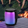 Portabla högtalare Ny V8 Portable Outdoor Wireless Bluetooth -högtalare KTV Integrerad Microphone Surround Sound Subwoofer RGB Ambient Light Karaoke Q230904