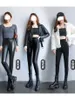 Women s Pants s Balck Winter Warm Legging 2023 Faux Leather Tights Soft Thermal Velvet for PU Skinny Outwear 230901