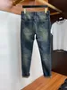 Jeans da uomo firmati Autunno e inverno jeans firmati stile retrò di alta qualità confortevole misto cotone blu marchio di lusso top da uomo casual 0LZ2