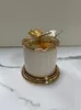 Bottles Jars French White Ceramic Jewelry Cotton Swab Box Butterfly Candy Jar Table Top Sealed Jar Candle Holder Creative Dried Fruit Storage 230904