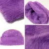 Beanie/Kafatası Kapakları Moda Katı Sahte Tavşan Kürk Y2K Beanies Kadınlar için Yumuşak Sıcak Kabarık Angola Kış Şapkası Kadın Rüzgar Geçirmez Bonnet Şapkası 230904